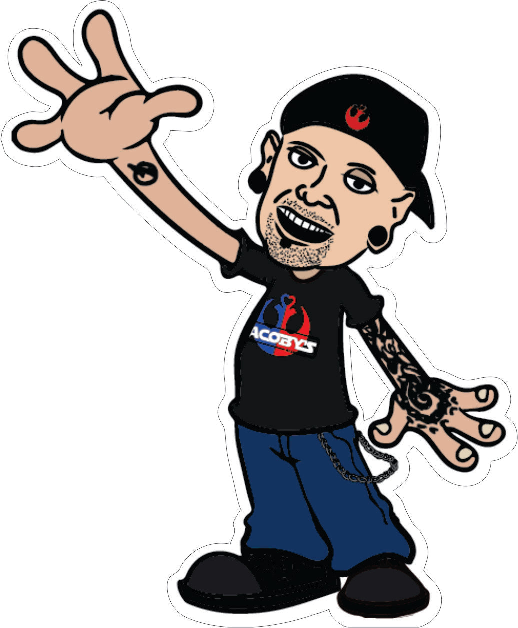 Hey Man Printed Vinyl Decal